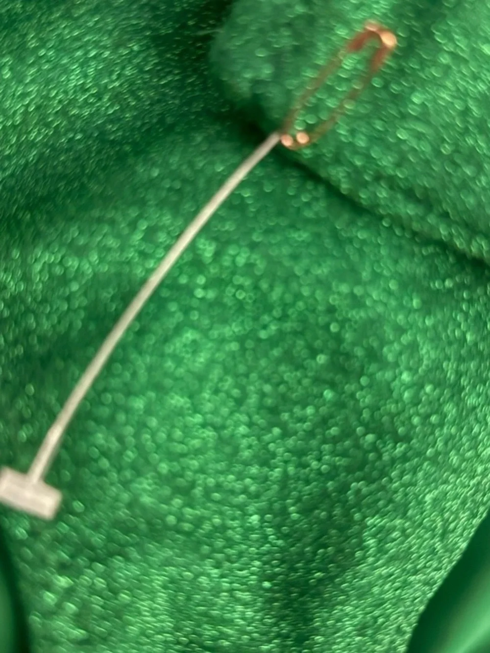 NWOT Good American High Waist Metallic Summer Green Bikini Bottoms(only)
